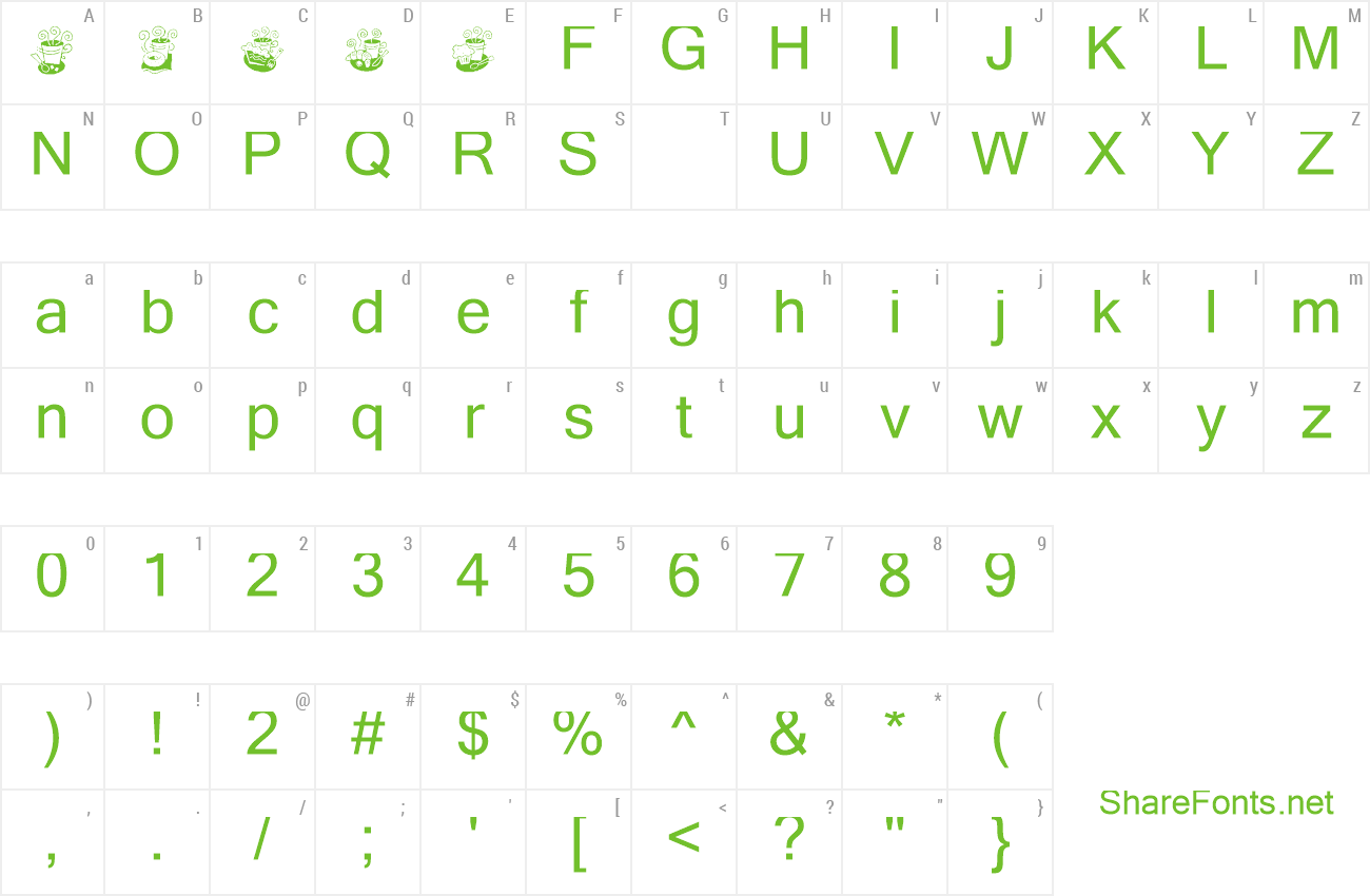 Font KR Coffee Dings preview